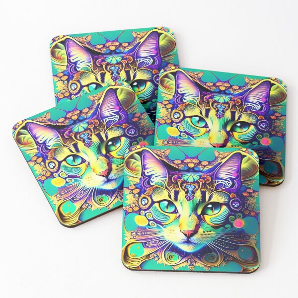 Item preview, Cat Art Nouveau Psychedelic designed and sold by Anticulture.