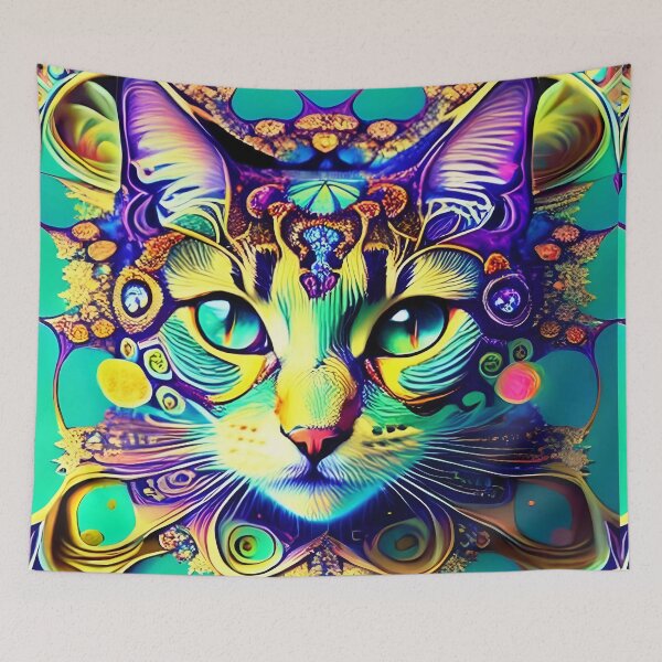 Item preview, Cat Art Nouveau Psychedelic designed and sold by Anticulture.