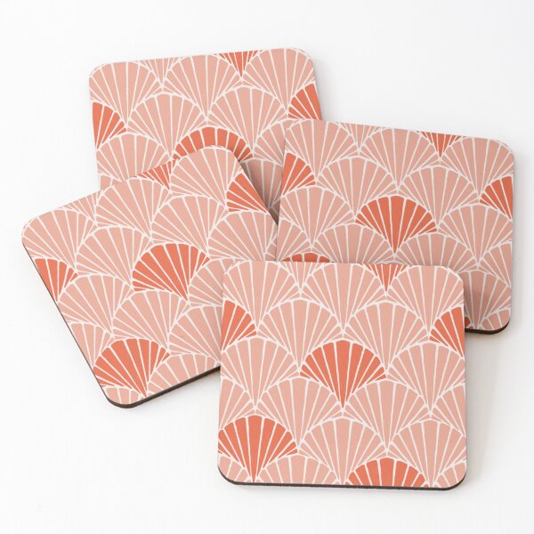Item preview, Bold Beach Large Geometric Scallop Rose Red designed and sold by Erinhoffmann.