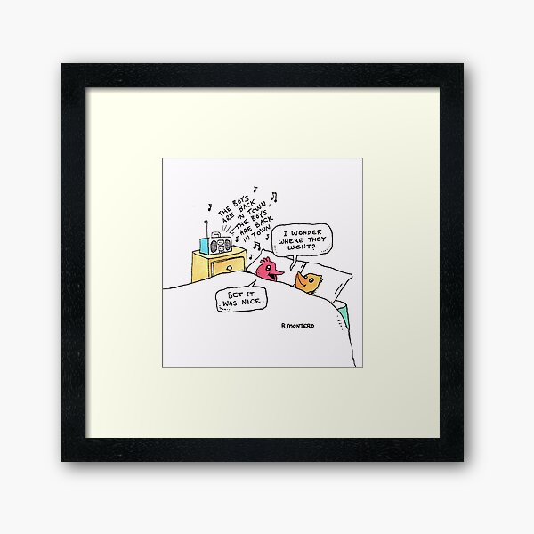 Boys are back in town Framed Art Print