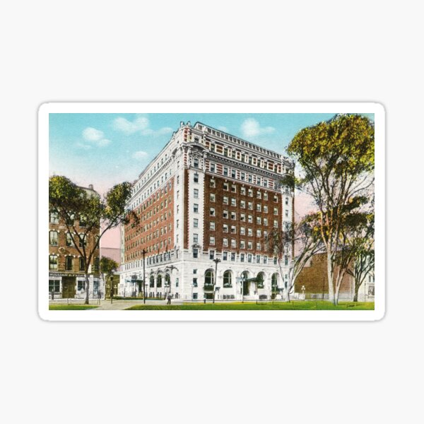 Item preview, 1930s Hotel Bancroft / Bancroft on the Grid - Worcester, Massachusetts designed and sold by Nostalgia Tees, Stickers, Art & More.
