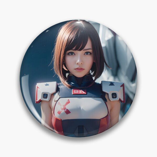 Item preview, Japanese Mecha Pilot Girl - modern digital art designed and sold by ai-mnesia.