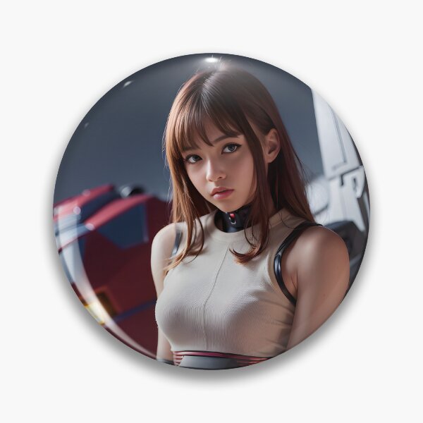Item preview, Japanese Mecha Pilot Girl - modern digital art designed and sold by ai-mnesia.