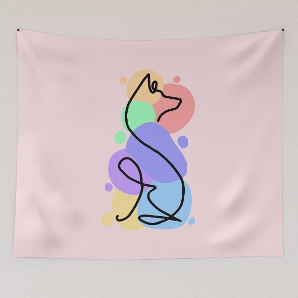 Item preview, Minimalist Abstract Line Art Dog  designed and sold by Mustapha  ALAHAYANE.