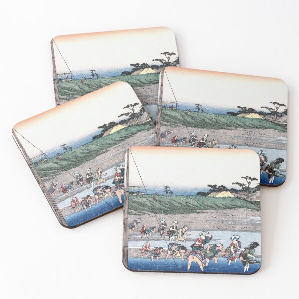 Item preview, Gathering Shellfish at Low Tide at Susaki - Utagawa Hiroshige - designed and sold by LeiWeiss.