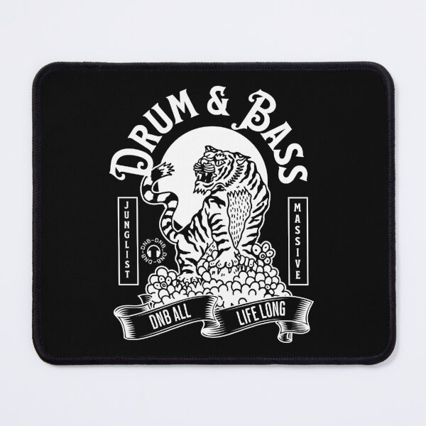 Item preview, DRUM AND BASS - Junglist Tiger Massive (white) designed and sold by Discothreadz.