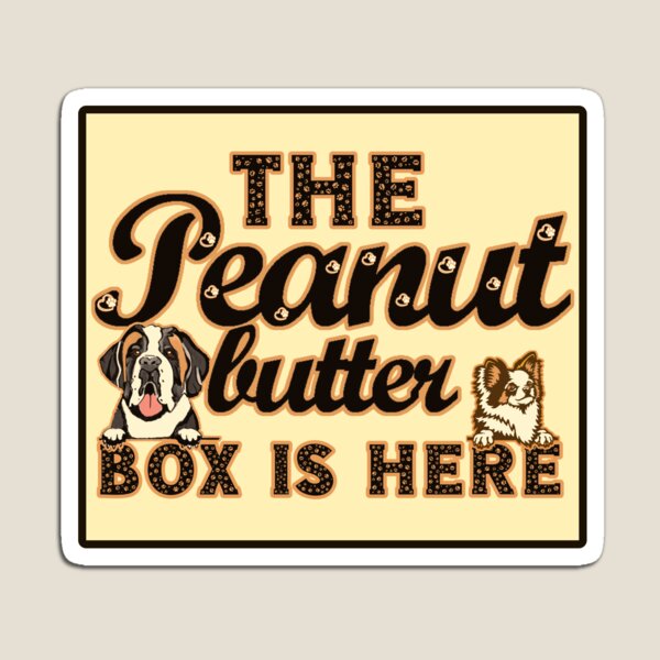 The Peanut Butter Box Is Here: Doggy Duo Version Funny St. Bernard Dog  Commercial Humor Pet Mat for Sale by JoyOfHopeStore