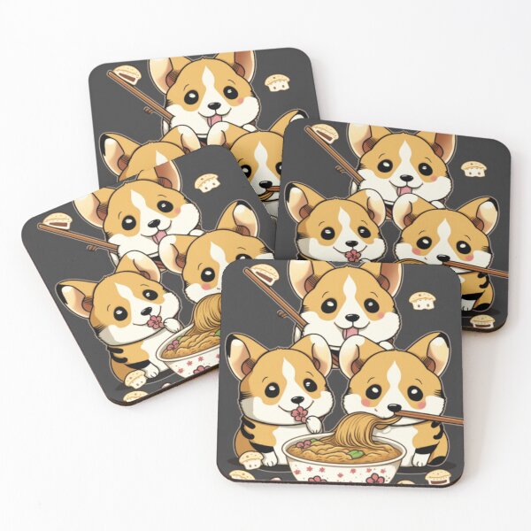 Item preview, Corgis Eating Ramen designed and sold by LimitlessIdeas.