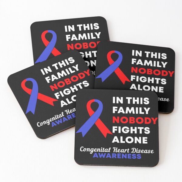 Item preview, In This Family Nobody Fights Alone Congenital Heart Disease CHD Awareness designed and sold by Color-Sparkle.
