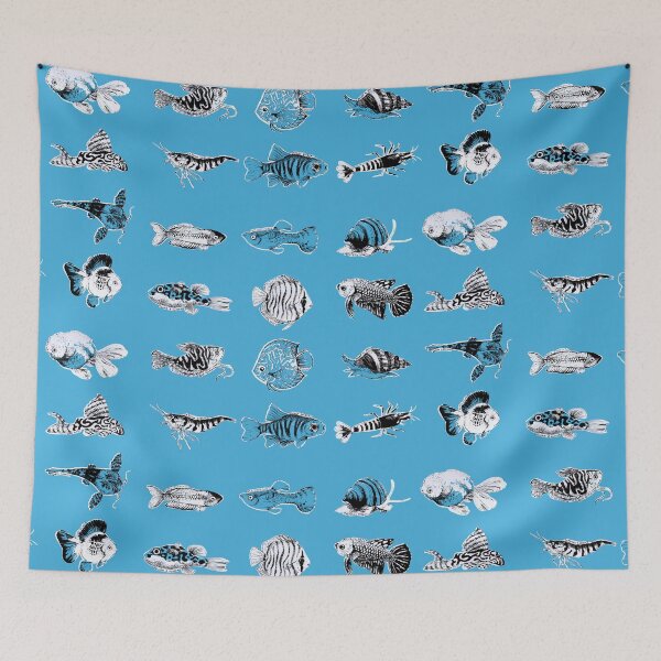 Item preview, Fishtank (Blue) designed and sold by thalateya.
