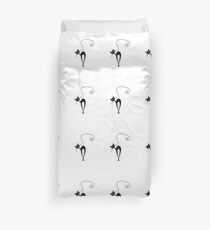 Black cat silhouette Duvet Cover