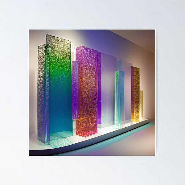 Vasos de vidrio soplado hechos a mano (juego de 6), 'Gotas de lluvia del  arco iris del cielo