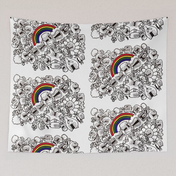 Item preview, Rainbow Doodle designed and sold by Gioco Roesch.