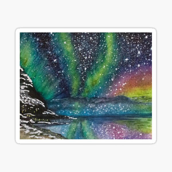 Colourful Aurora Sticker