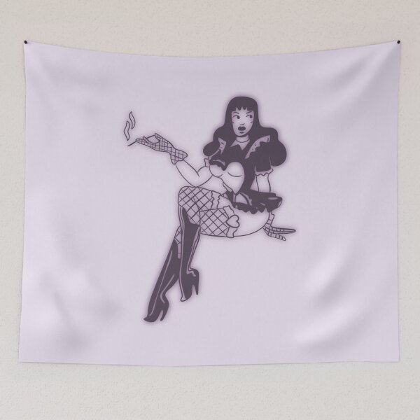 Item preview, chica fumando designed and sold by heitkagirls.