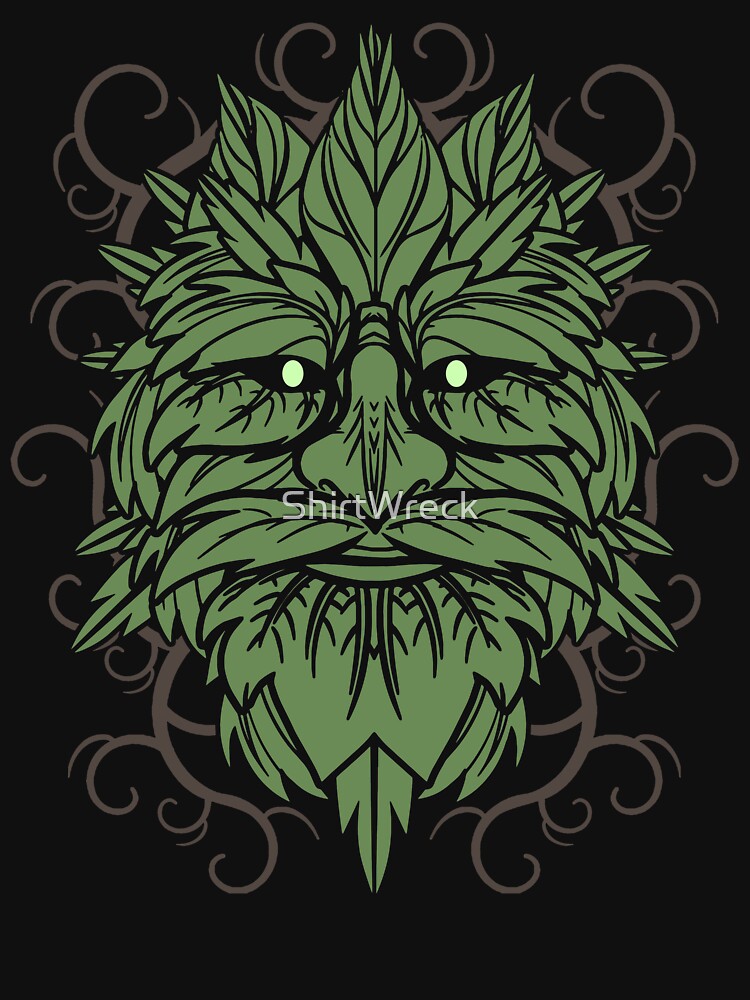 TRADITIONAL CELTIC WICCA PAGAN GREENMAN T-SHIRT AND MERCHANDISE by ShirtWreck