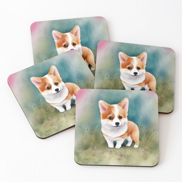Item preview, Cute Corgi Puppy Art 1 designed and sold by cutiepeupies.