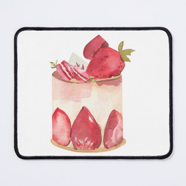 Item preview, Strawberry Fruit Cake with Macarons designed and sold by silviaol.