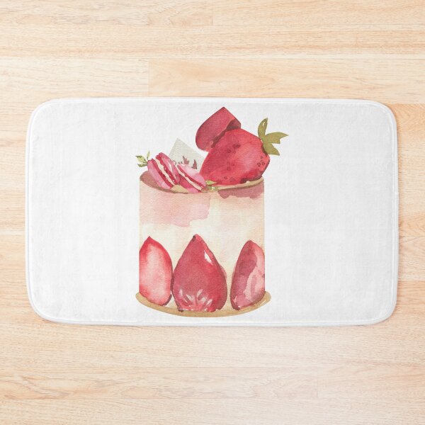 Item preview, Strawberry Fruit Cake with Macarons  designed and sold by silviaol.