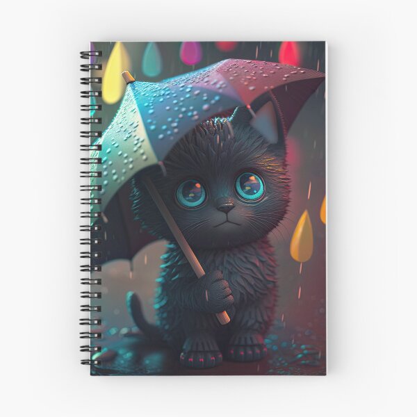 Item preview, Cute Black Kitty in Rain #179 designed and sold by inFusion94.