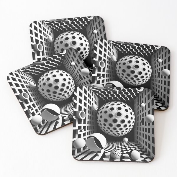 Item preview, Black and White Optical Illusion 3D Design designed and sold by MiadArt.