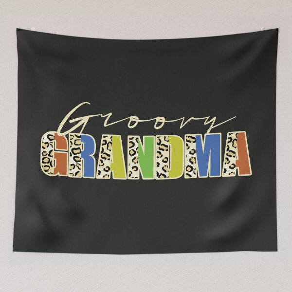 Item preview, Groovy Grandma Leopard Print Text Retro Family Quote designed and sold by CRHPOD20.