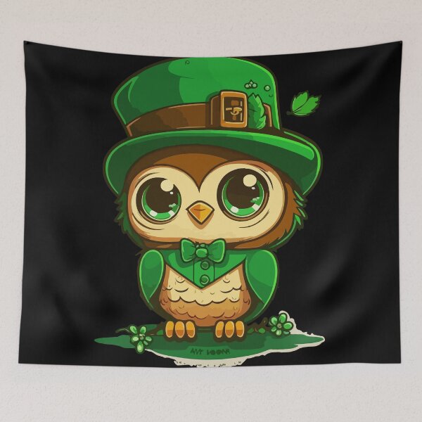 Item preview, Wise and Green: The St. Patrick's Owl Design designed and sold by Colorful Dreams.