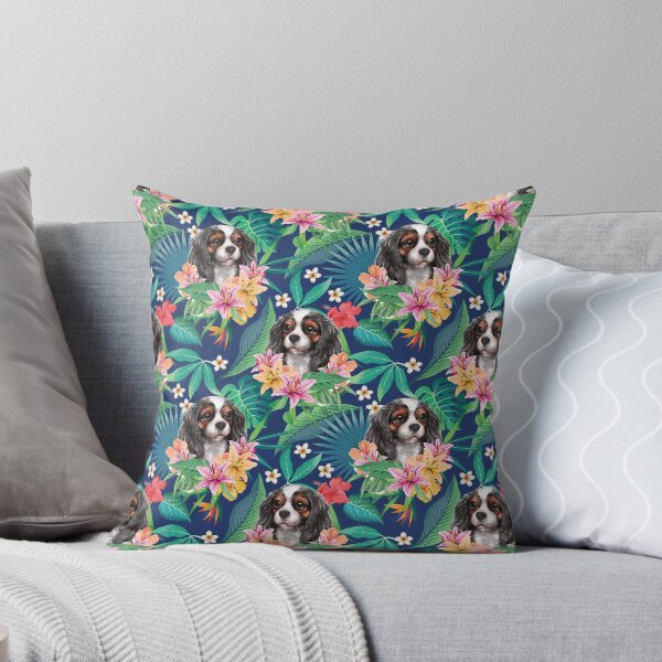 Item preview, Tropical Tri-color Cavalier King Charles Spaniel Puppy designed and sold by lulupetart.