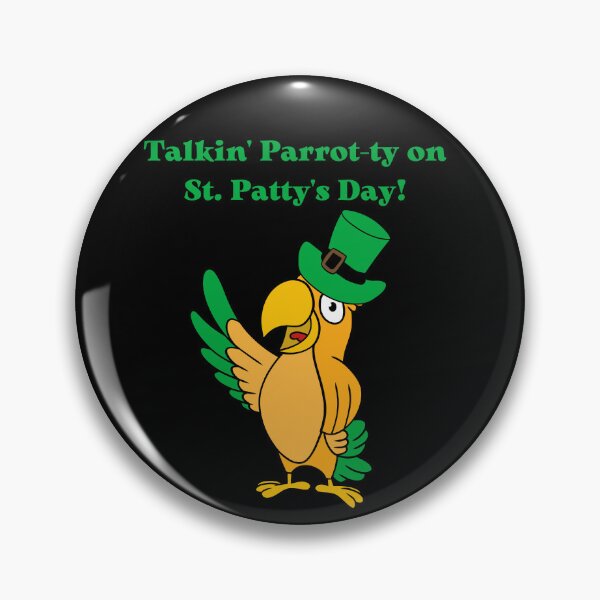Item preview, St patricks day parrot- party coordinator - Talkin' Parrot-ty on St. Patty's Day! funny gifts for man saint patricks day 3 designed and sold by VectorPower.