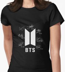 Bts Bangtan Jungen Unterschriften Unterschrift Autogramm Tailliertes T-Shirt