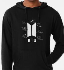 bts bangtan boys signatures signature autograph Lightweight Hoodie