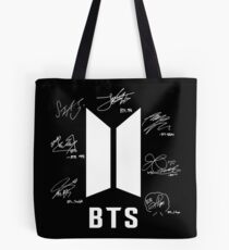 bts bangtan boys signatures signature autograph Tote Bag