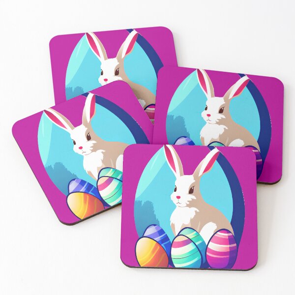 Item preview, Happy Easter Bunny and Eggs designed and sold by AbstraktTheArt.