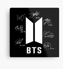 bts bangtan boys signatures signature autograph Metal Print