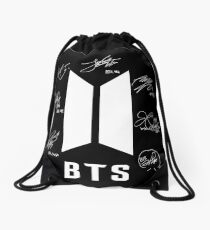 bts bangtan boys signatures signature autograph Drawstring Bag