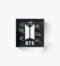 bts bangtan boys signatures signature autograph Acrylic Block