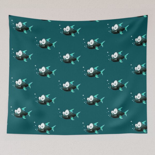 Item preview, Cute Crazy Blue Fish Emoji  designed and sold by PrintPress.