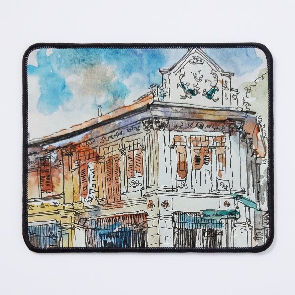Item preview, Shop house in Joo Chiat, Singapore, original ink and watercolour  designed and sold by Almondtree.