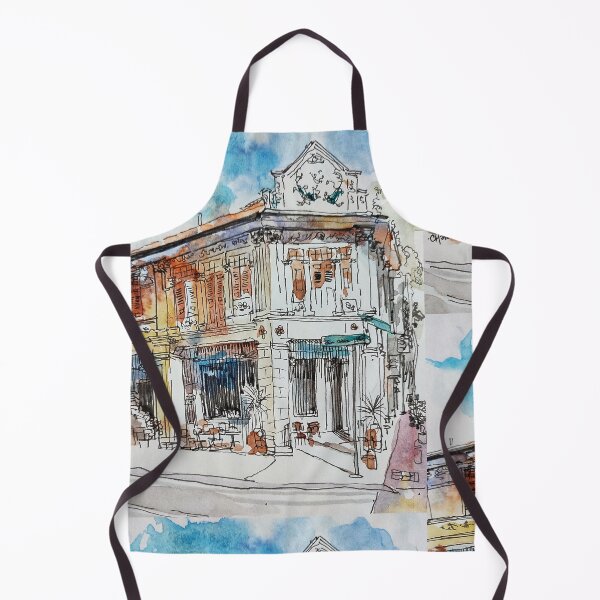 Item preview, Shop house in Joo Chiat, Singapore, original ink and watercolour designed and sold by Almondtree.