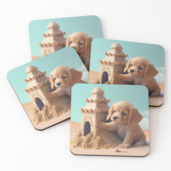 Item preview, Puppy Builds a Sandcastle designed and sold by DreamEmporium.