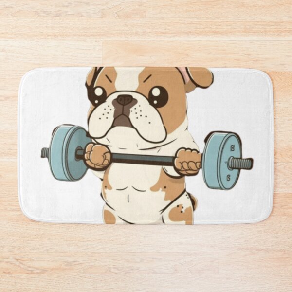 Item preview, Frenchie the Weightlifter French Bulldog designed and sold by PetsEnough.