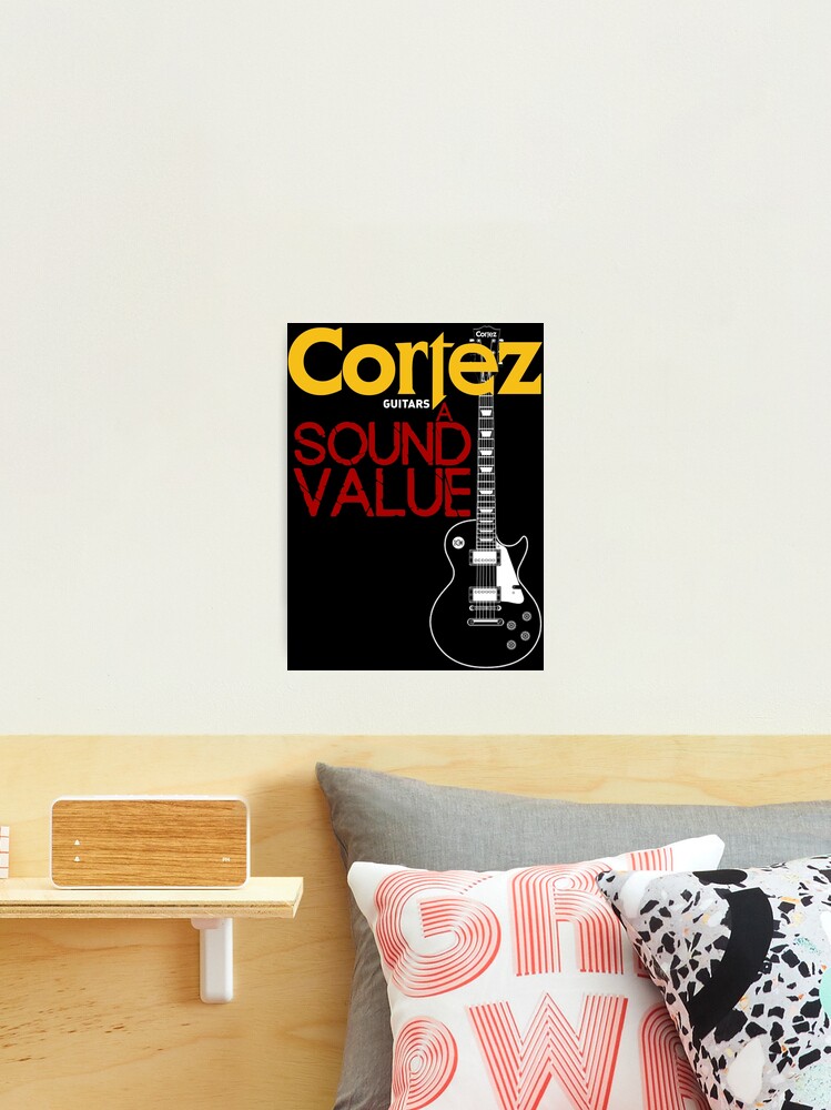 Thumbnail 1 of 3, Photographic Print, Cortez Guitars classic Sound Value logo for vintage guitar fans (CG01) designed and sold by Regal-Music.