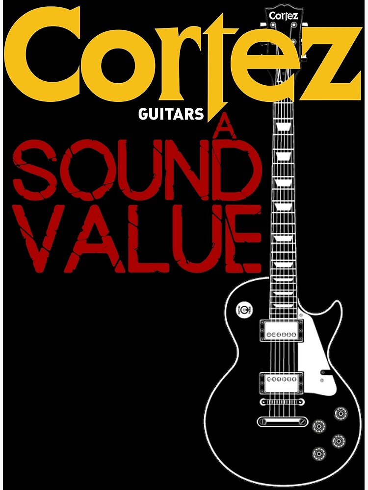 Artwork view, Cortez Guitars classic Sound Value logo for vintage guitar fans (CG01) designed and sold by Regal-Music