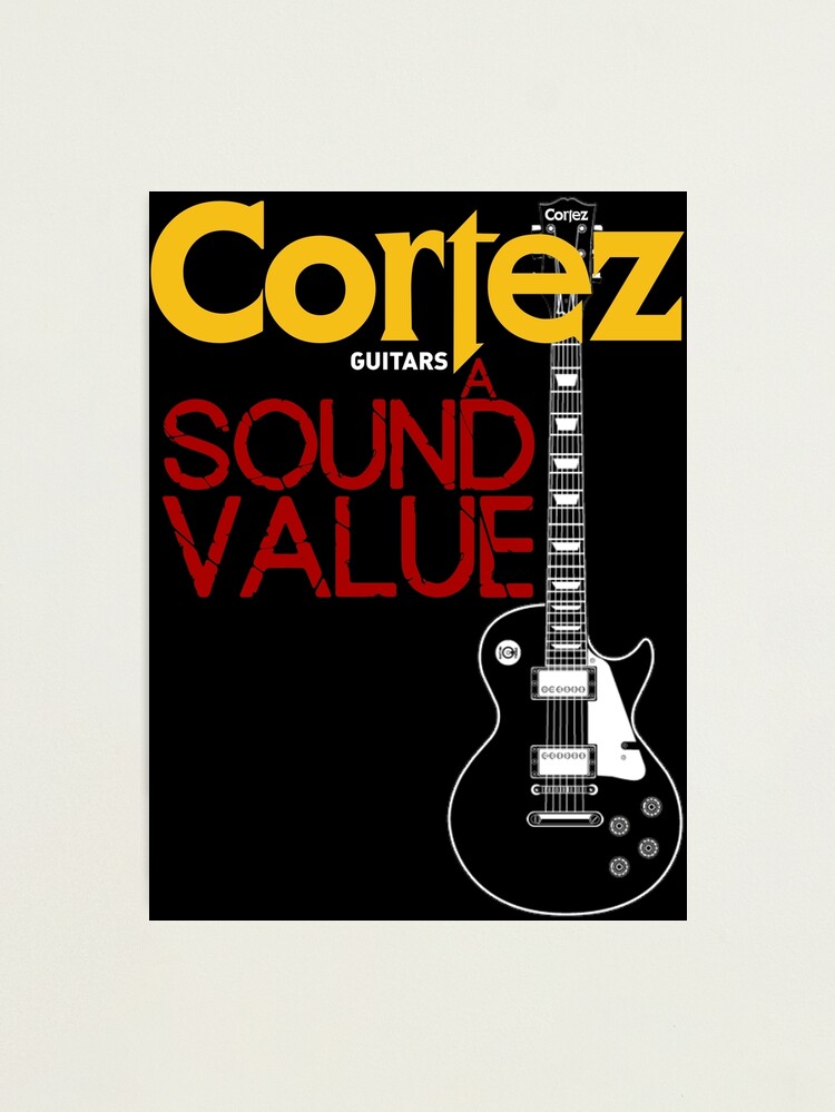 Thumbnail 2 of 3, Photographic Print, Cortez Guitars classic Sound Value logo for vintage guitar fans (CG01) designed and sold by Regal-Music.