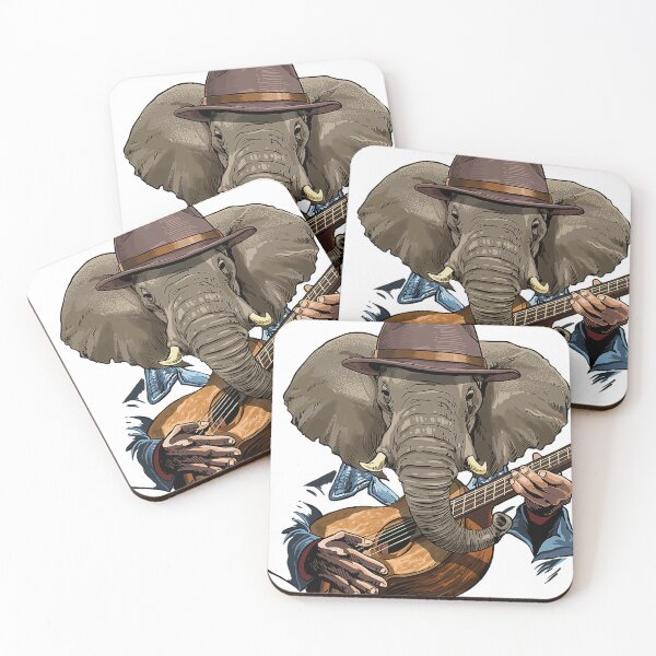 Item preview, Acoustic Guitar Elephant Guitar Player Safari Animal 270 designed and sold by MandyIanacone.