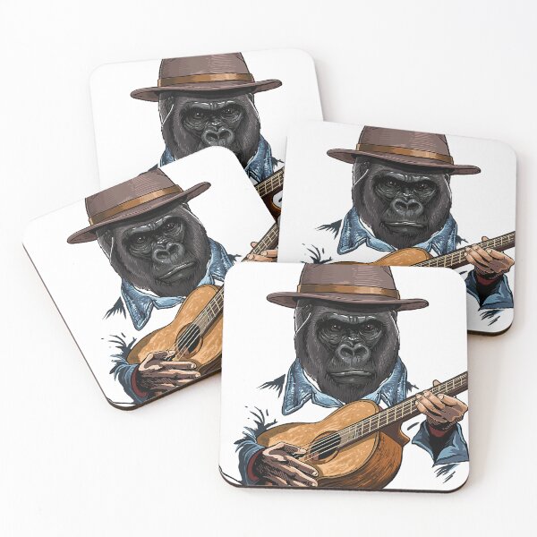 Artikelvorschau, Akustikgitarre Gorilla Gitarrist Primate Animal 271 entworfen und verkauft von MandyIanacone.