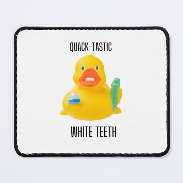 Item preview, Quack-tastic white teeth, cute yellow rubber duck for kids to brush their teeth designed and sold by PixelPizzazz.