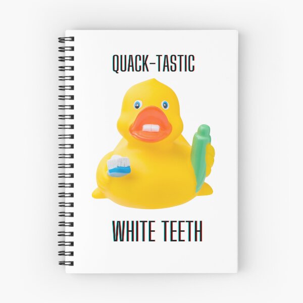 Item preview, Quack-tastic white teeth, cute yellow rubber duck for kids to brush their teeth designed and sold by PixelPizzazz.
