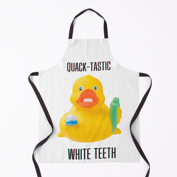 Item preview, Quack-tastic white teeth, cute yellow rubber duck for kids to brush their teeth designed and sold by PixelPizzazz.