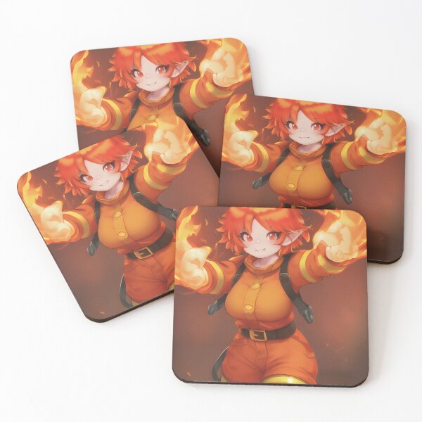 Item preview, Cute Anime Elf Elemental Fire Girl Firefighter designed and sold by VersoShopping.